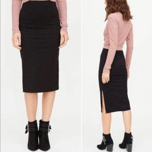 Black Pencil Skirt with side slits